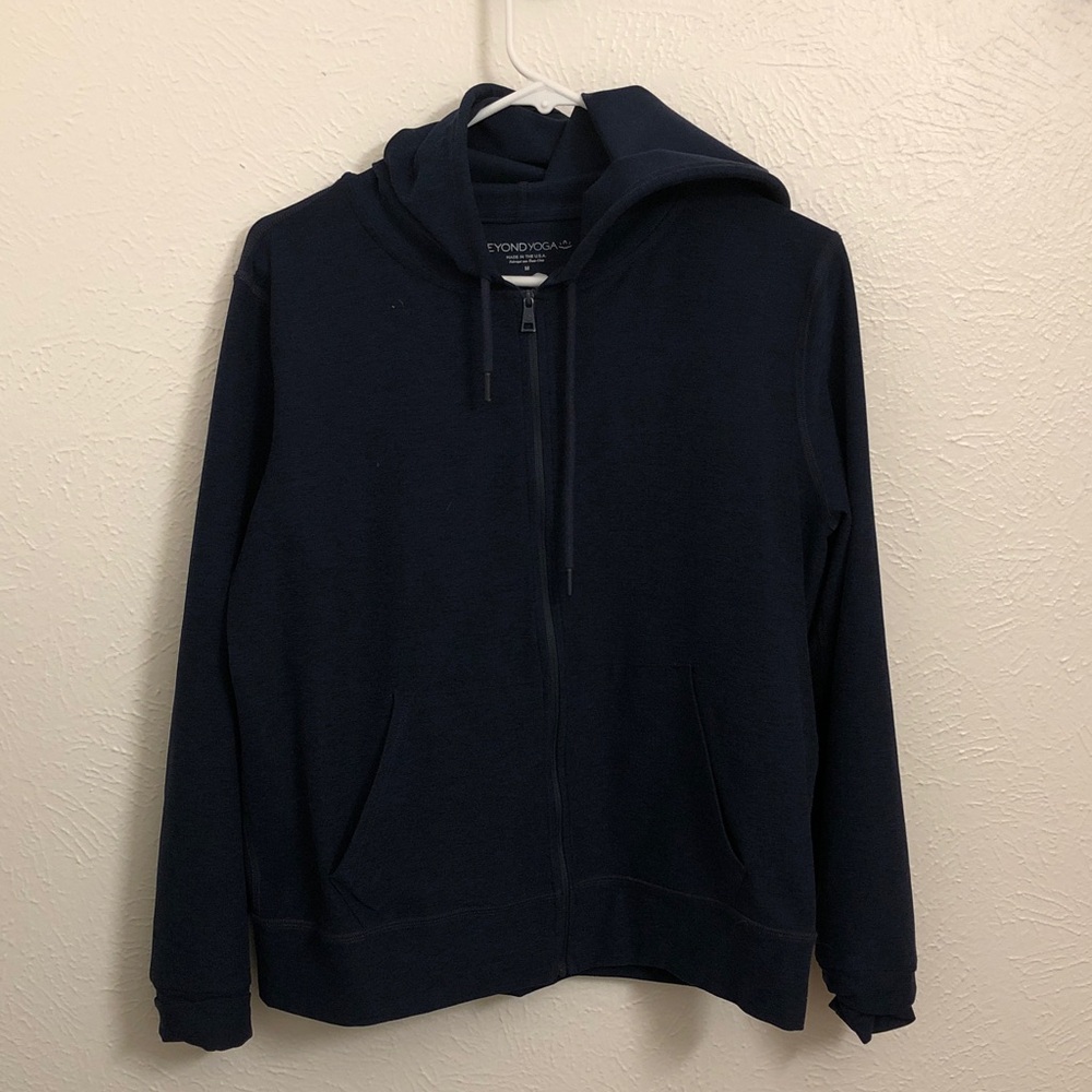 Beyond Yoga dark navy Zip-Up Jacket